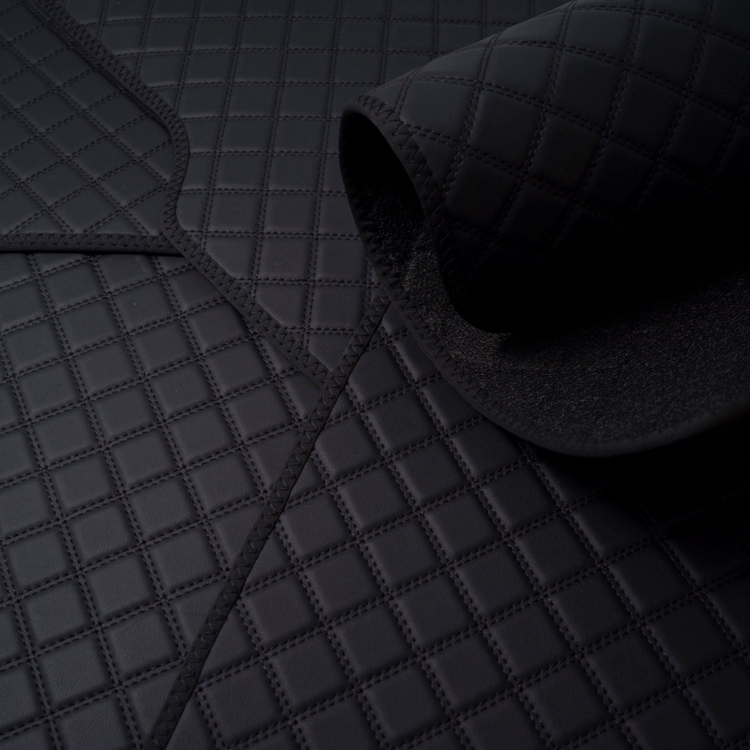 Black Nappa Leather Car Mats