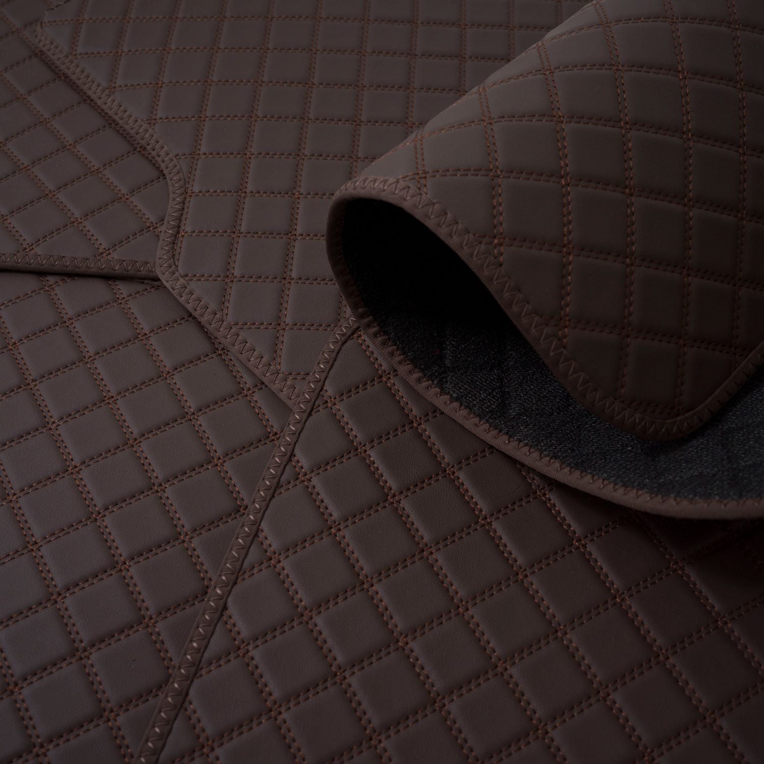 Brown Nappa Leather Car Mats