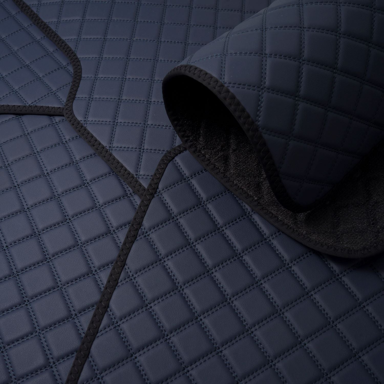 Black Nappa Leather Car Mats